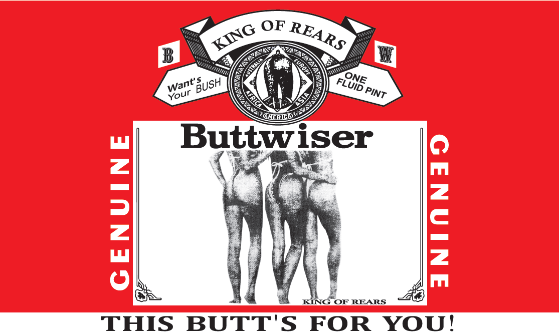 Horizontal Buttwiser 3' x 5' King of Rears Novelty Flag