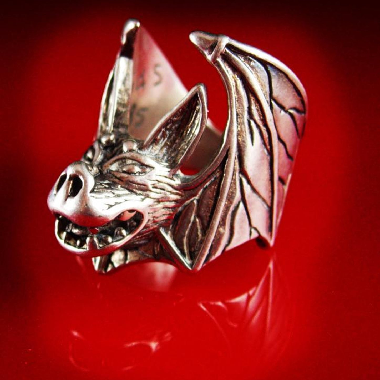 Creepy Bat Biker Ring - Wholesale