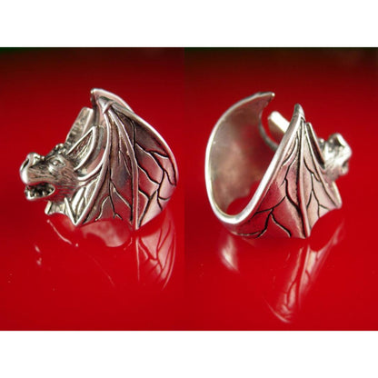 Creepy Bat Biker Ring - Wholesale