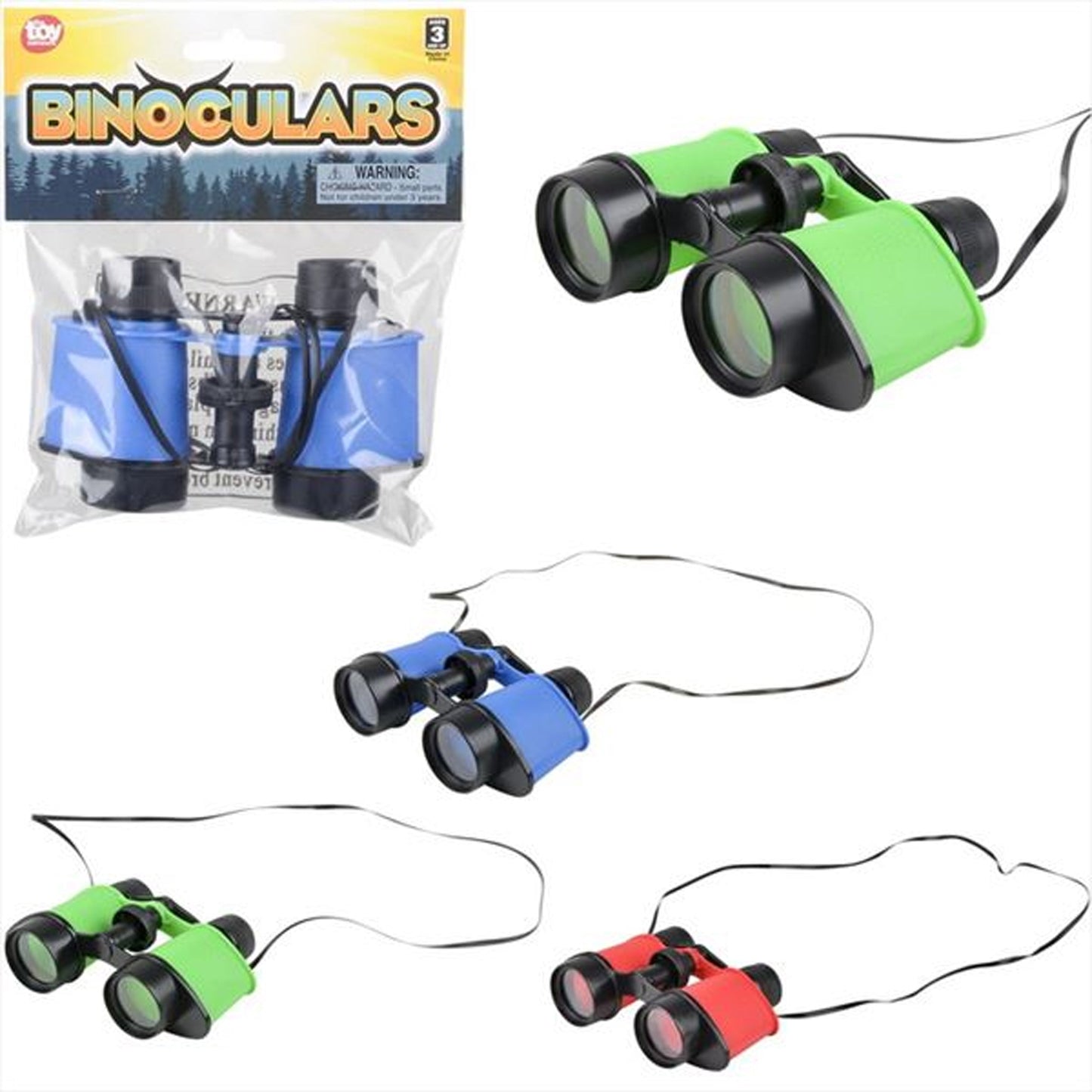 Toy Binoculars Variety of Vivid Colors --(Pack Of 48 PCS)