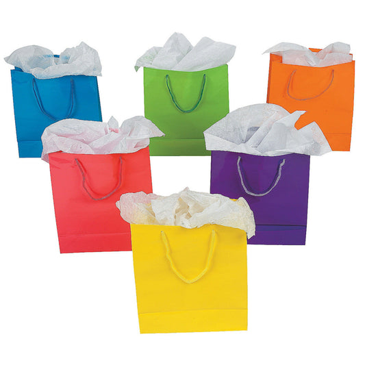 Neon Gift Bags 9" (DZ)