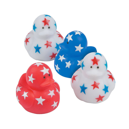 Patriotic Mini Rubber Ducks 1.5" (24 PACK)