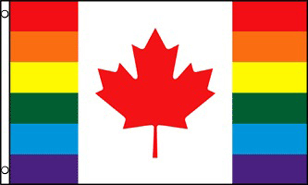 Canada Rainbow 3 x 5 Flag – High-Quality Canadian Pride Flag with Metal Grommets