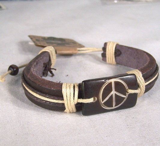 Leather Yin Yang Bracelet