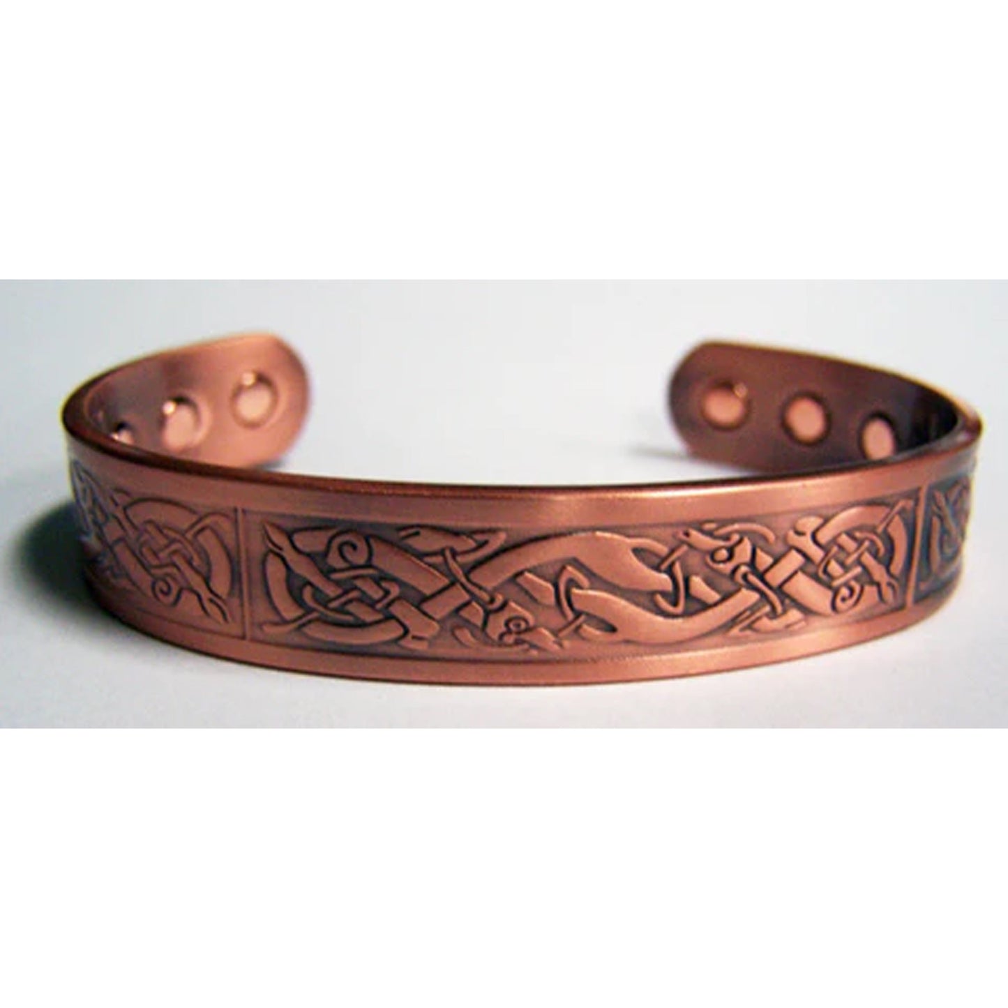 Celtic Snake Pure Copper Six Magnet Cuff Bracelet