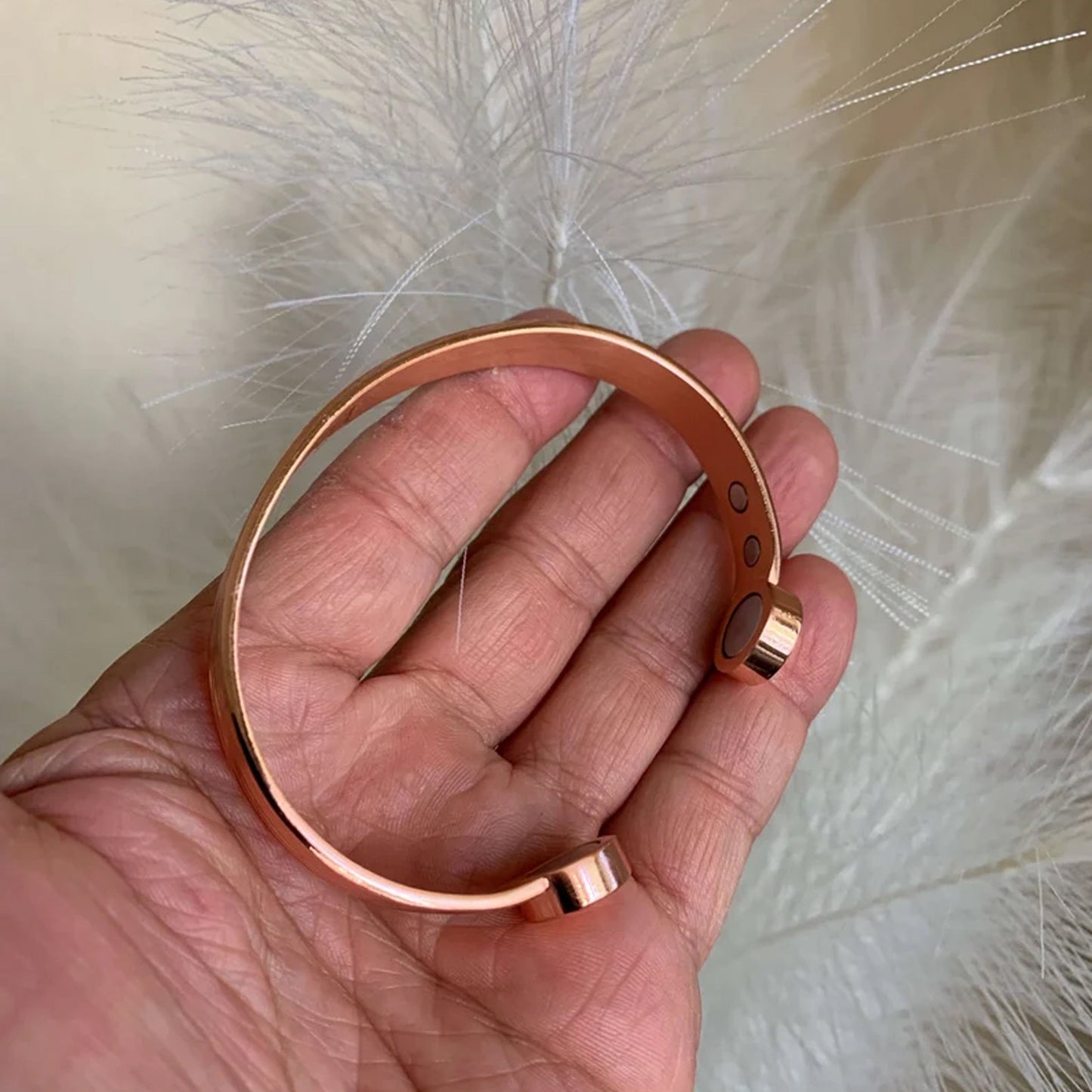 Textured Copper Cuff Bracelet with Magnets - NoveltiesMart.com Wholesale