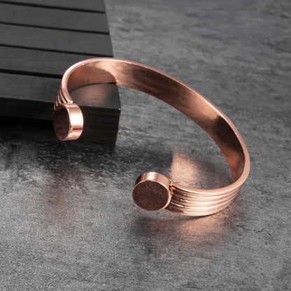 Textured Copper Cuff Bracelet with Magnets - NoveltiesMart.com Wholesale