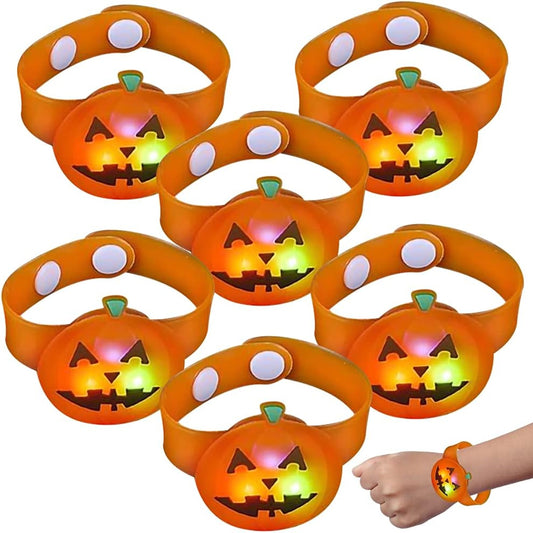 Light-Up Jack-O-Lantern Snap Bracelet – Wholesale  (Sold By 48 PCS)