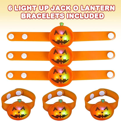 Light-Up Jack-O-Lantern Snap Bracelet – Wholesale  (Sold By 48 PCS)