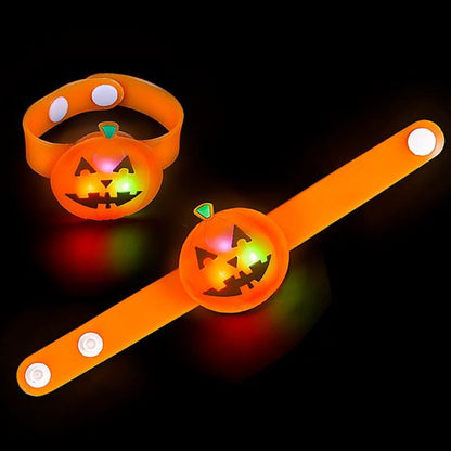 Light-Up Jack-O-Lantern Snap Bracelet – Wholesale  (Sold By 48 PCS)