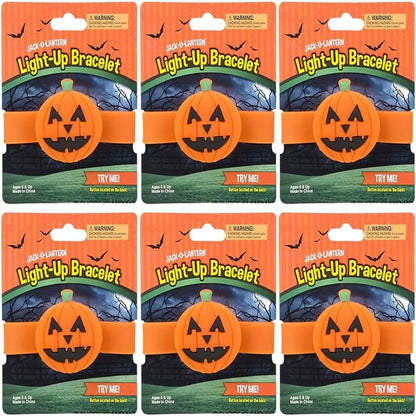 Light-Up Jack-O-Lantern Snap Bracelet – Wholesale  (Sold By 48 PCS)