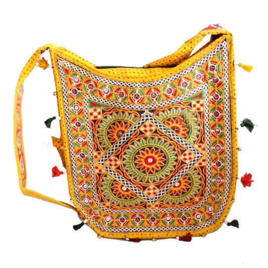 Handmade  Ethnic Design Long Handle Bag