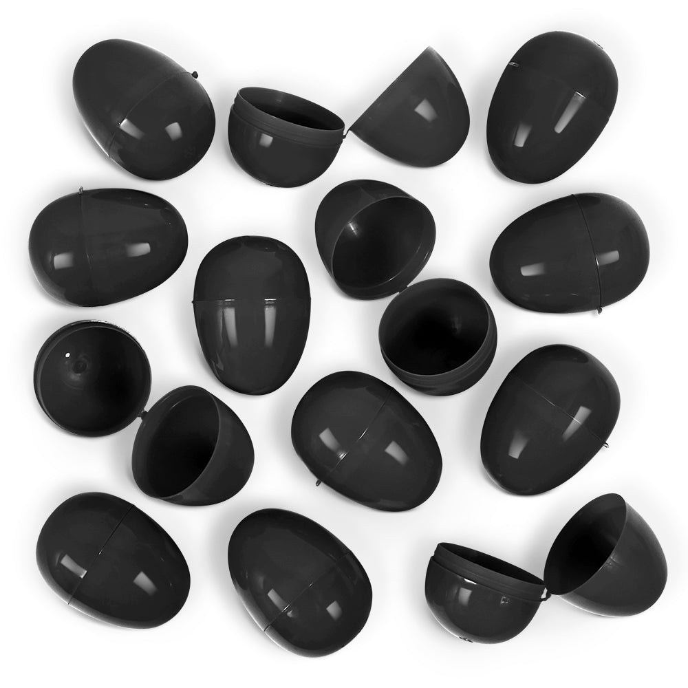 Empty Plastic Easter Eggs 2-1/3" Black (100 PACK)