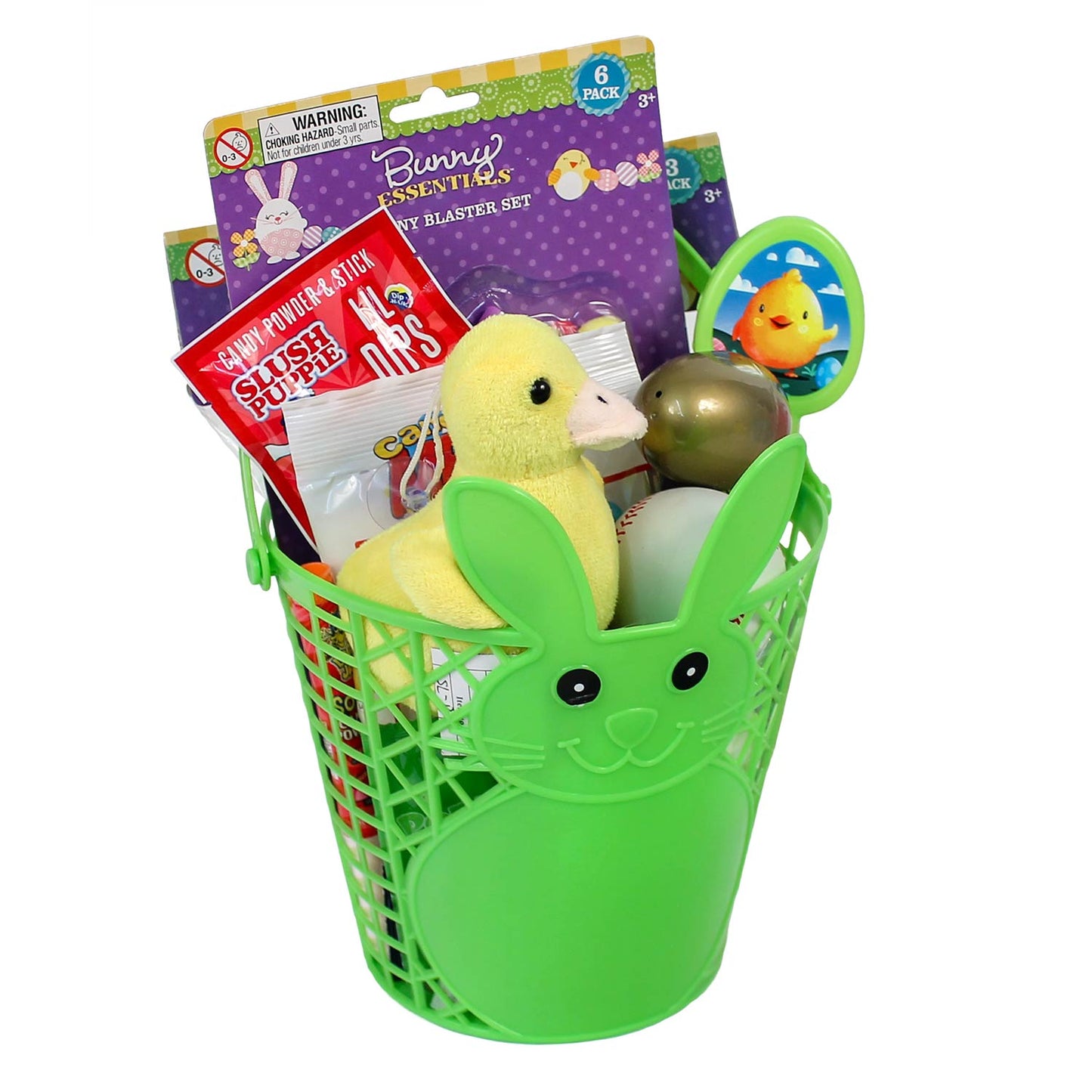 Filled Plastic Bunny Basket