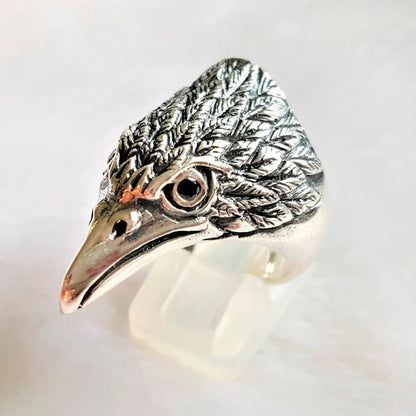 Eagle Head Deluxe Silver Biker Ring -(Sold By Piece)