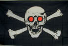 Skull X Bone Red Eyes 3' x 5' Flag - Striking Indoor & Outdoor Display