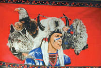 Indian Wolf Eagle Buffalo 3' x 5' Flag - High Quality Flag for Indoor and Outdoor Display