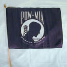 POW MIA 11" x 18" Flag on a Stick - High Quality Flag for Display