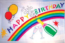 Happy Birthday 3' x 5' Flag - Colorful and Festive Flag for Celebrations