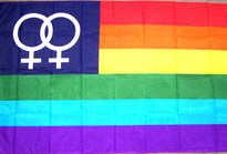 Women SM Symbols Rainbow 3' x 5' Flag - High-Quality Polyester Flag with Grommets