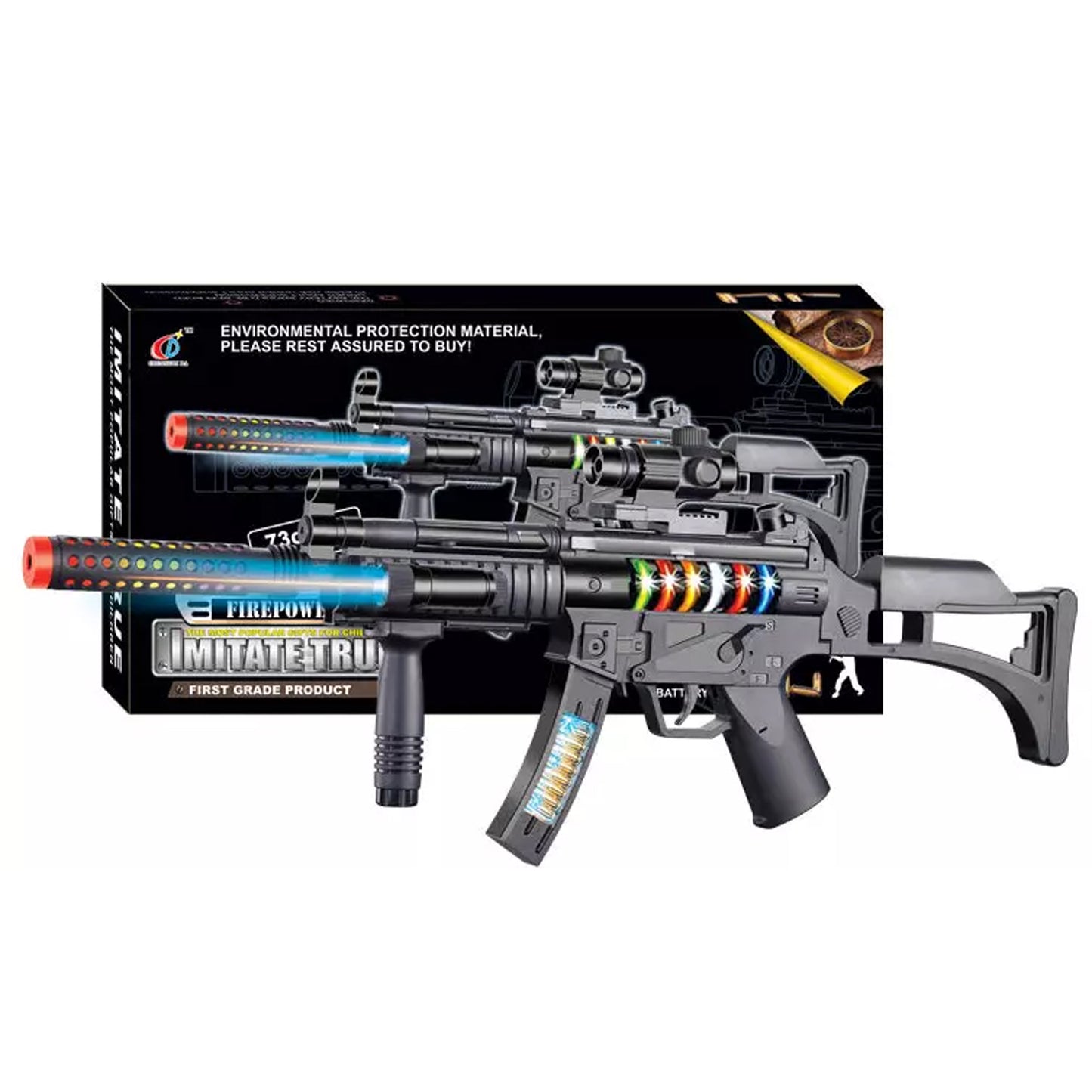 Light Up Flashing MP5 with Sound & Vibrating Action - Wholesale - NoveltiesMart.com Wholesale