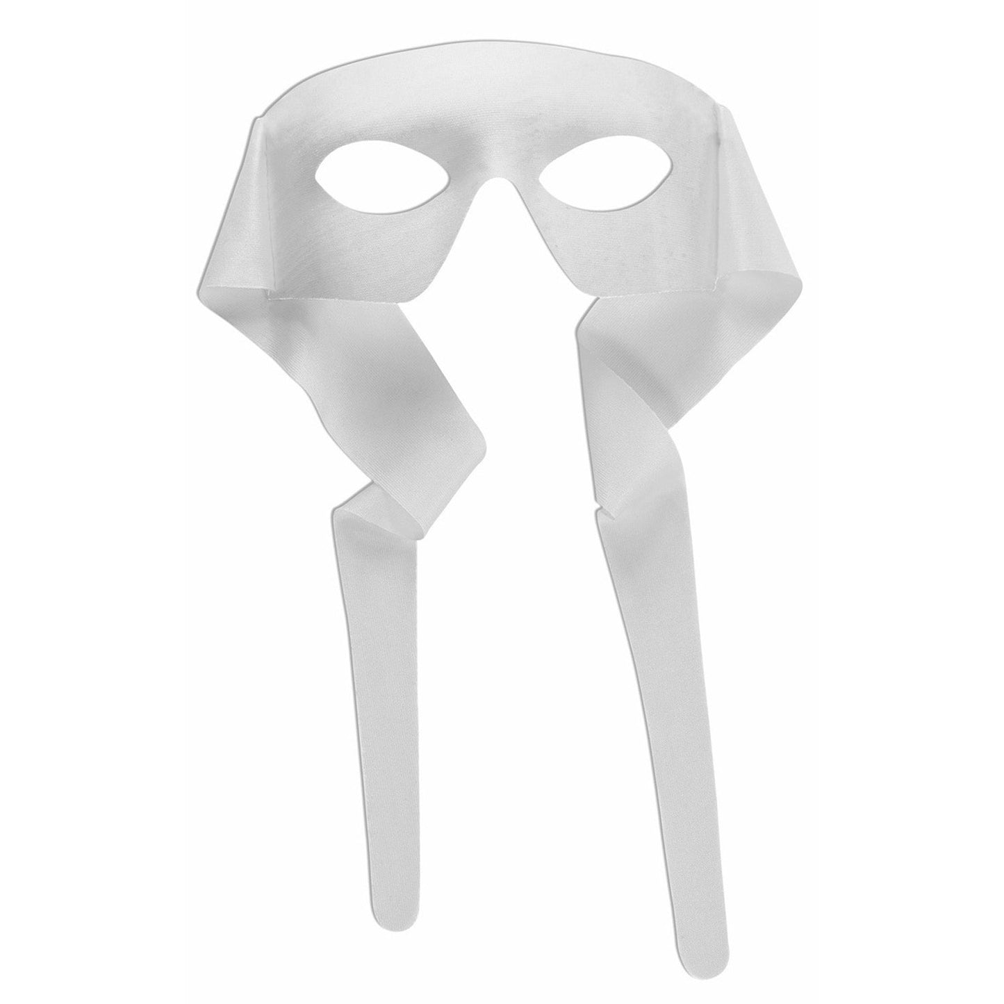 Half Mask With Ties - White