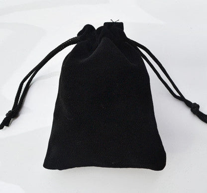 Small 3-Inch Drawstring Velvet Bags – Available in Black or Red