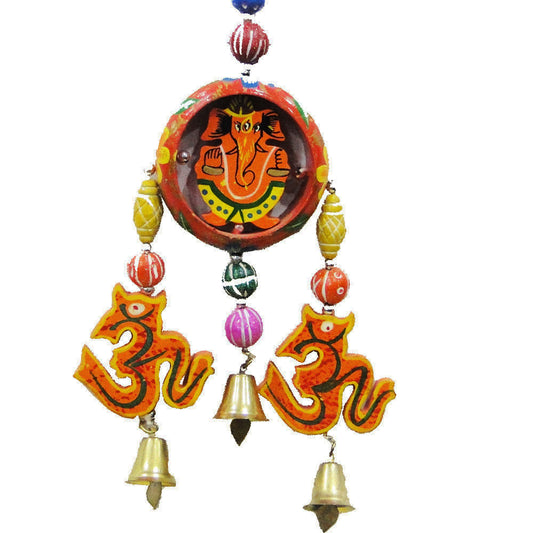 WholesaleBulkUSA Ganesh & Om Wall Hanging Wind Chime