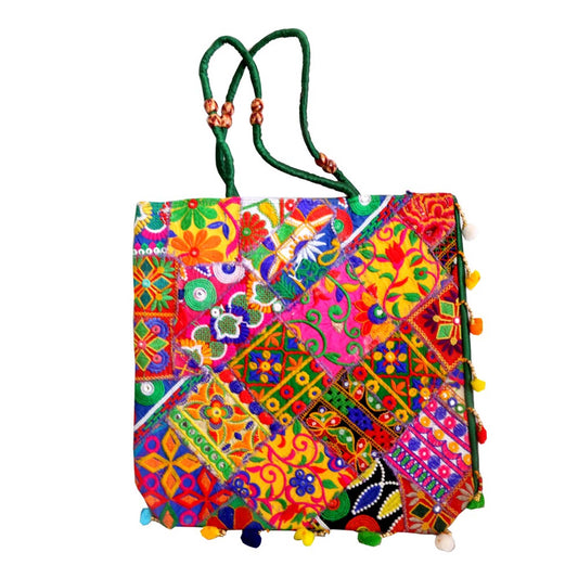 Handcrafted Multi-colour Square Bag