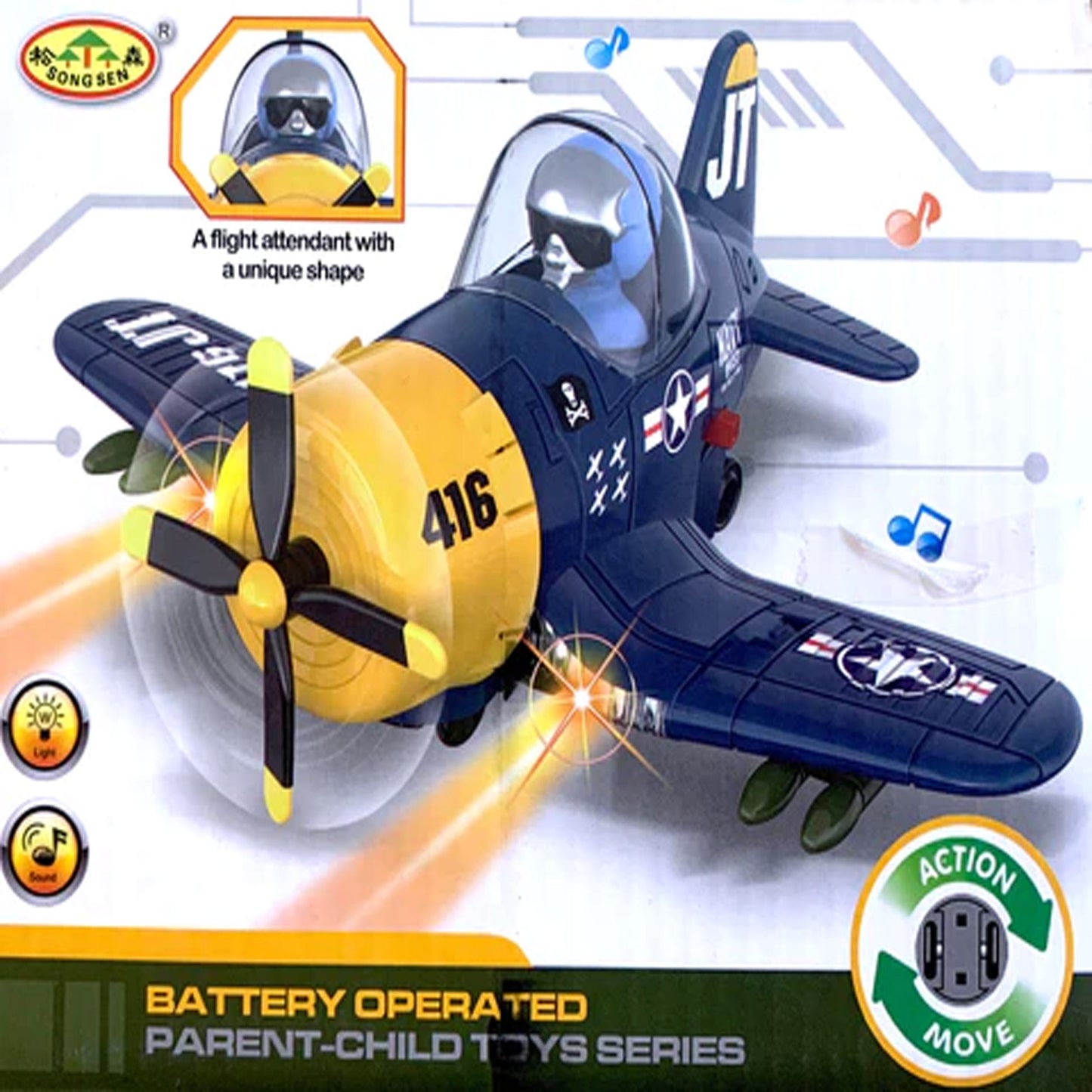 Pilot Aviator Jet with Lights and Sound for Kids - NoveltiesMart.com Wholesale