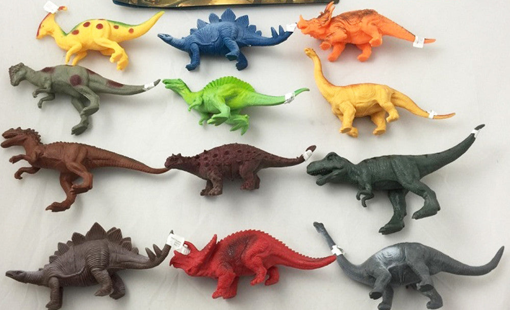 Play Prehistoric 7 Inch Dinosaurs - Pack of 6 Assorted Dinosaurs