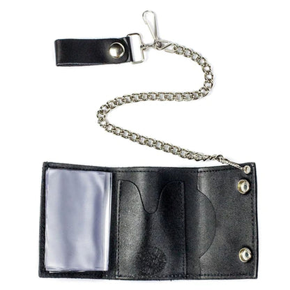 Dragon Trifold Leather Wallets with Chain Wholesale