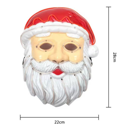 Wearable Light Up LED Santa Claus Mask - Flashing Christmas Party Mask - NoveltiesMart.com Wholesale