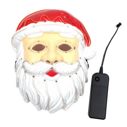 Wearable Light Up LED Santa Claus Mask - Flashing Christmas Party Mask - NoveltiesMart.com Wholesale