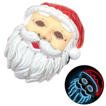 Wearable Light Up LED Santa Claus Mask - Flashing Christmas Party Mask - NoveltiesMart.com Wholesale