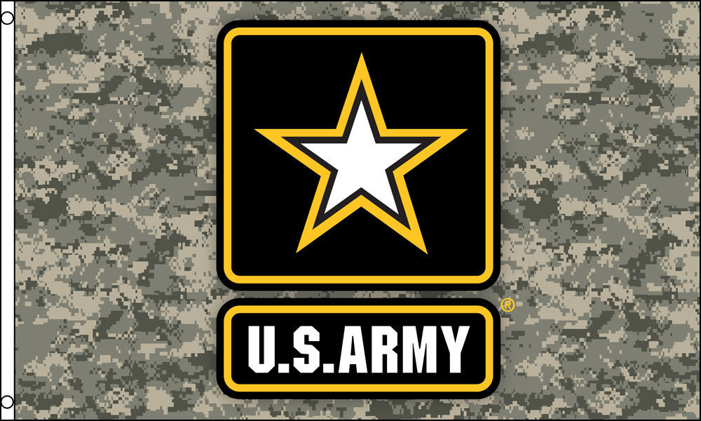 Camouflage US Army Star 3 x 5 Flag – High-Quality Military-Inspired Banner