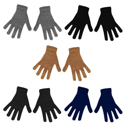 Unisex Winter Wholesale Gloves in 5 Assorted Colors - Bulk Case of 96 Pairs