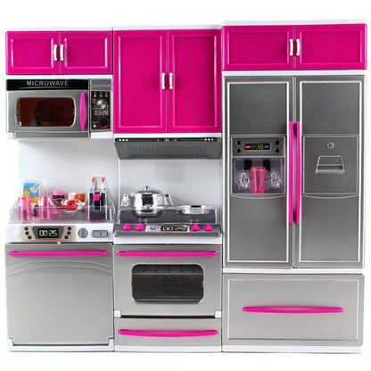 Kitchen Pretend Play Set – Pink & Silver Wholesale