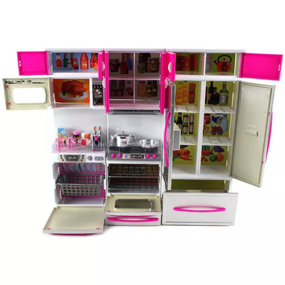 Kitchen Pretend Play Set – Pink & Silver Wholesale