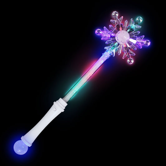 Light Up Snowflake Scepter Wand 16"