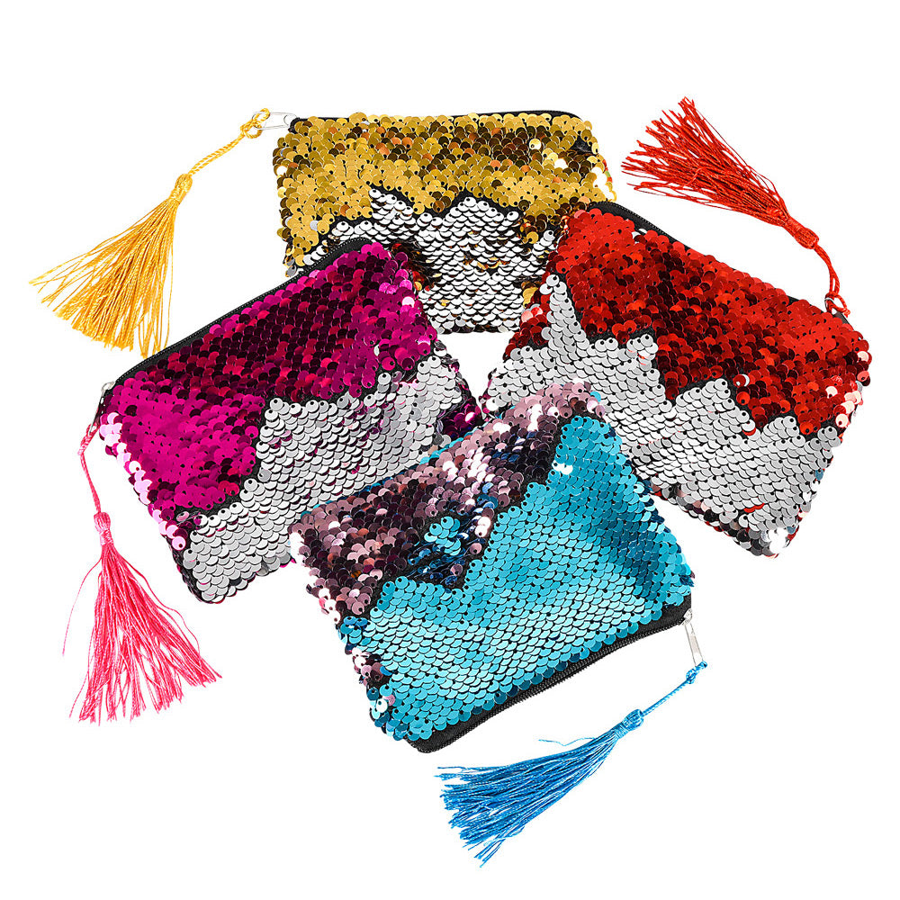 Flip Sequin Coin Purse 5" (DZ)