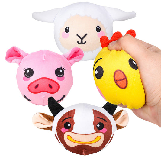 Squish Plush Farm Animals 4"