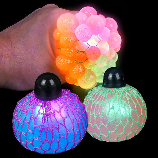 Light Up Squeeze Mesh Ball 2-1/3" (DZ)