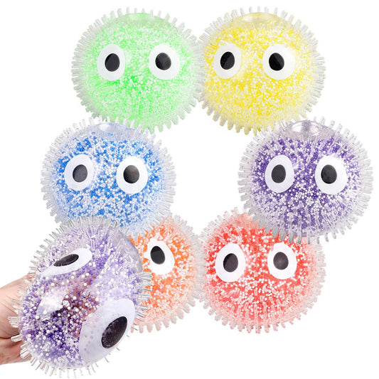 Big Eye Squish Confetti Ball 4" (6 PACK)