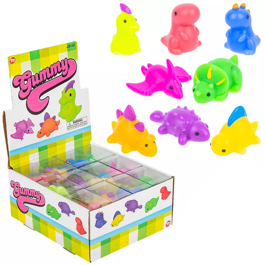 Squishy Gummy Dinosaurs 1.5" (24 PACK)