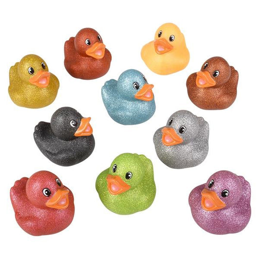 Glitter Rubber Ducky Assortment 2" (100 PACK)