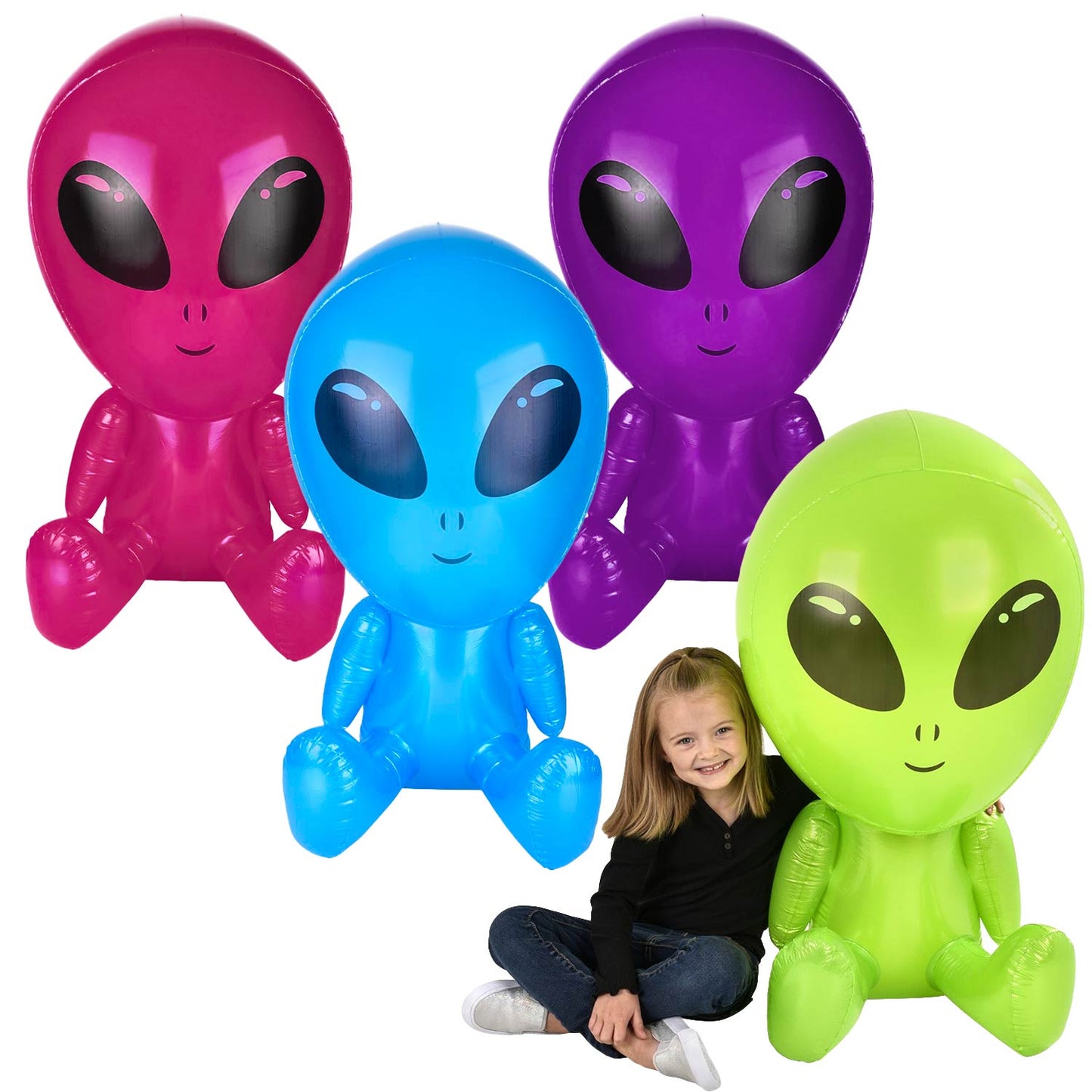 Inflate Galactic Alien Assorted 45"