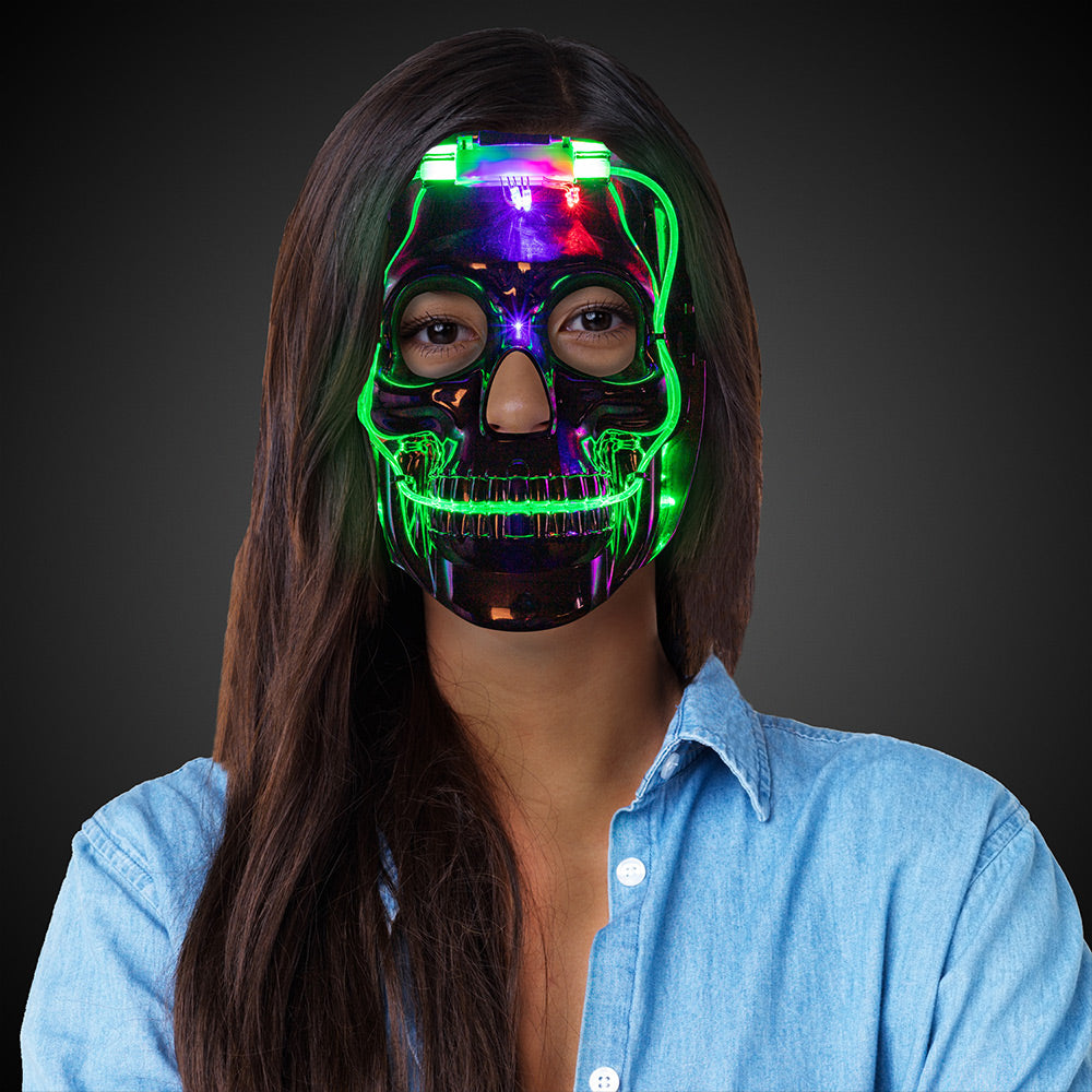 Light Up Skull Mask 8"