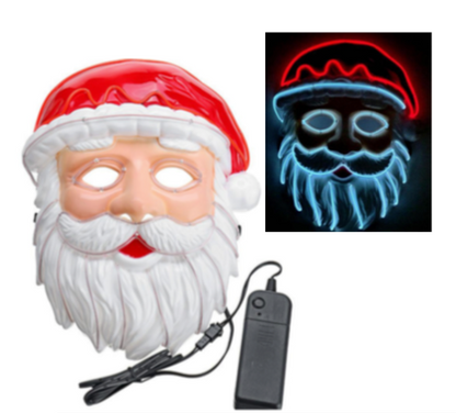 Wearable Light Up LED Santa Claus Mask - Flashing Christmas Party Mask - NoveltiesMart.com Wholesale