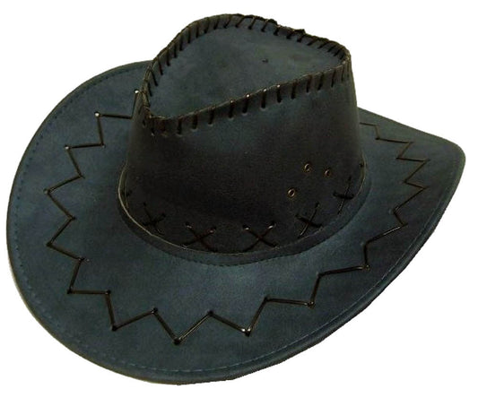 Dark Gray Western Cowboy Hat - Wholesale Leather Style